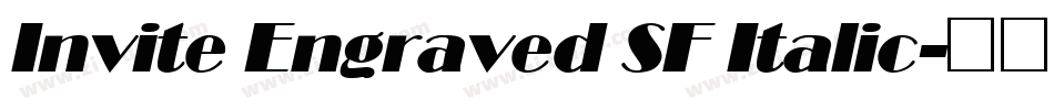 Invite Engraved SF Italic字体转换